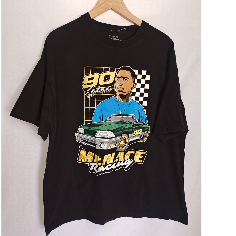 Supply & Demand Co Menace II Society Caine Racing Graphic T-Shirt Mens 2XL Black